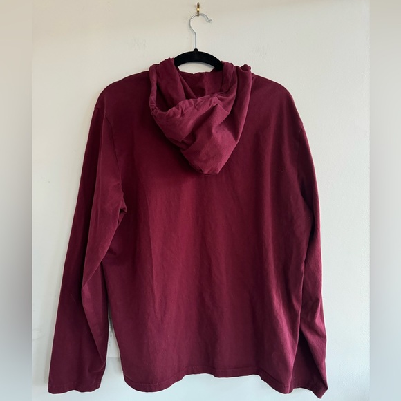 Ralph Lauren Jersey Hooded T-Shirt in Burgundy - Picture 6 of 6